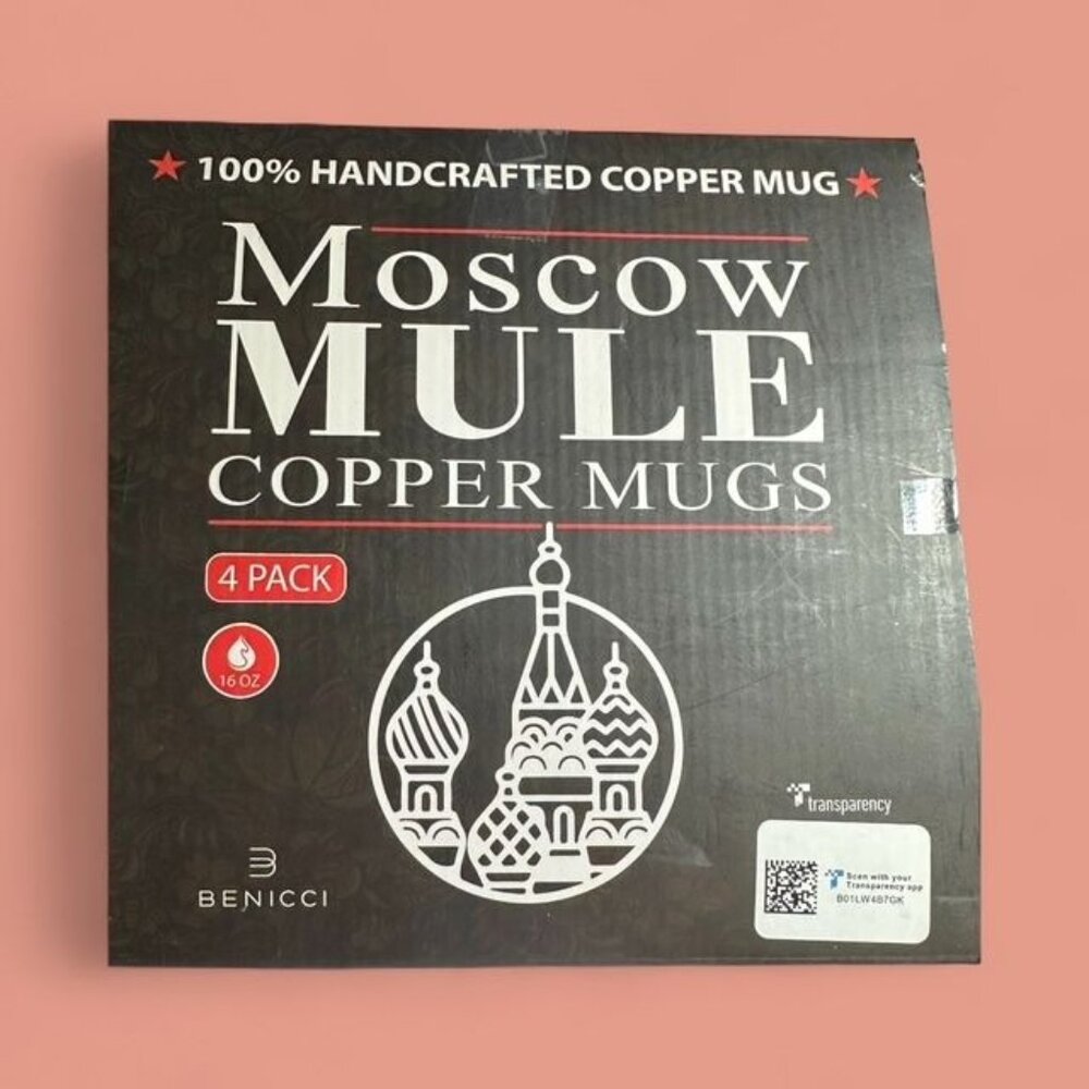 Moscow Mule 16 Oz Copper Mugs 4 Pack